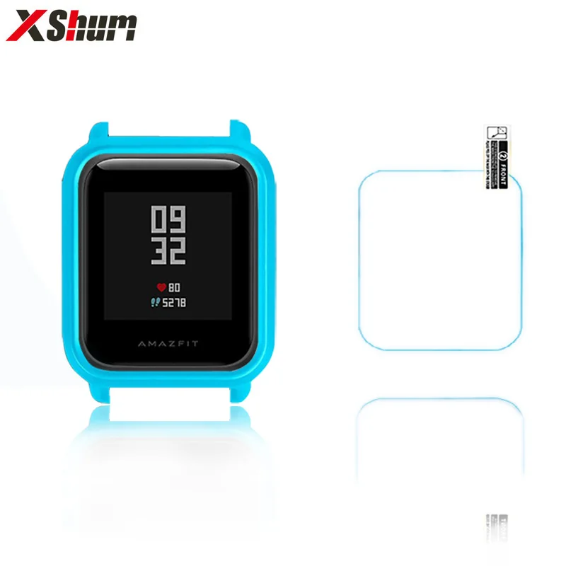 XShum Amazfit bip чехол протектор для Xiaomi amazfit bip аксессуары Бампер ТПУ Защита экрана защитный чехол