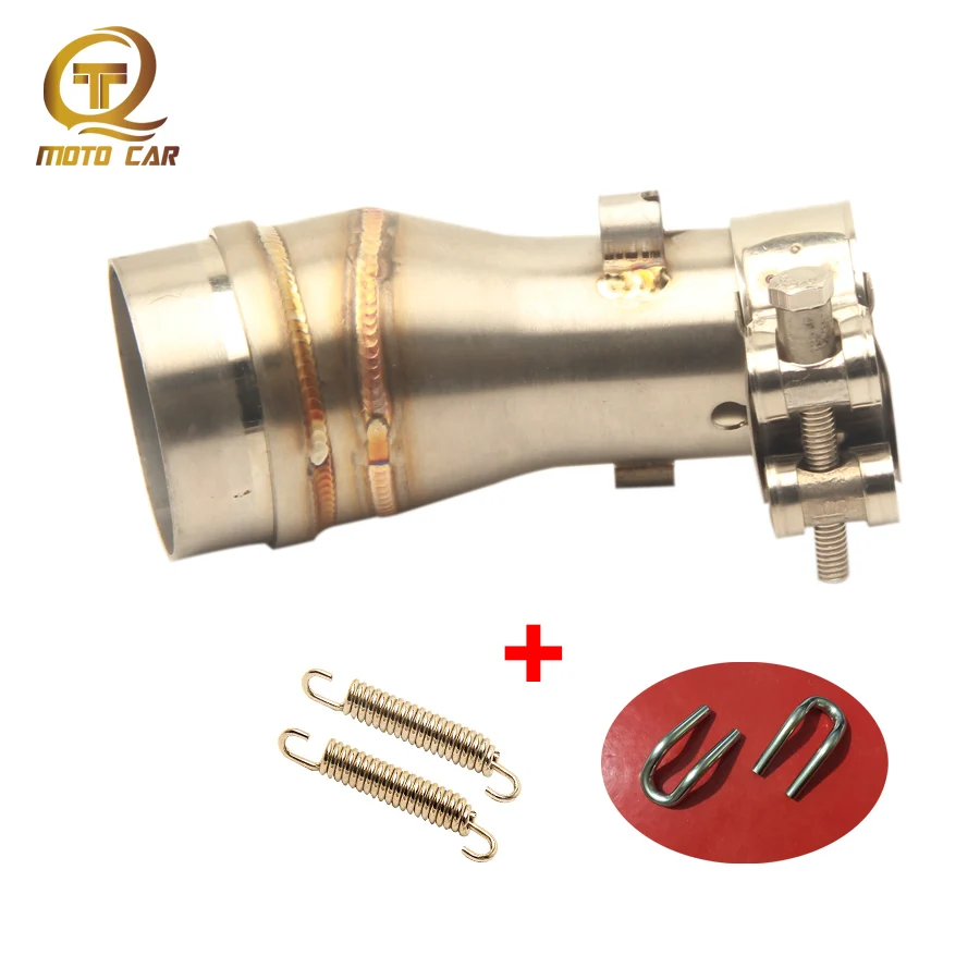 

Motorcycle Exhaust muffler Middle tube 51MM Steel bend connecter link pipe escape GP Scooter Clamp Exhaust systems Accessory