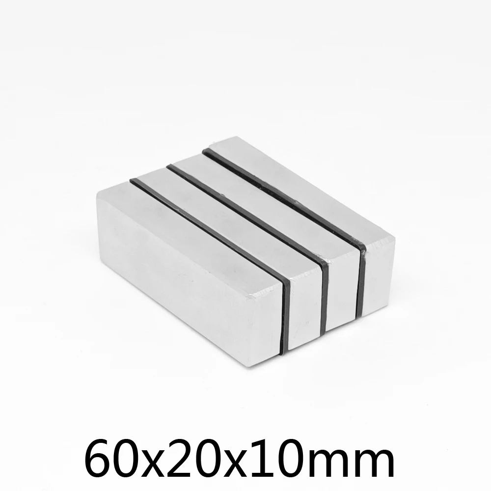Neodymium Magnets Magnetic Blocks Magnetic Strip 60x20x10 Strong Neodymium Magnet N35 Strip Block 40x20x5mm 50*20*10 mm 50*20*5mm
