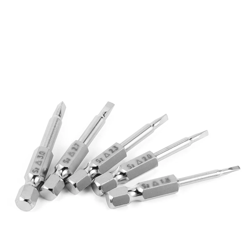 1Set S2 Material of Triangular Batch Wind Batch Head Electric Batch Head Electric Screwdriver Head Model 1.8 2 2.3 2.7 3