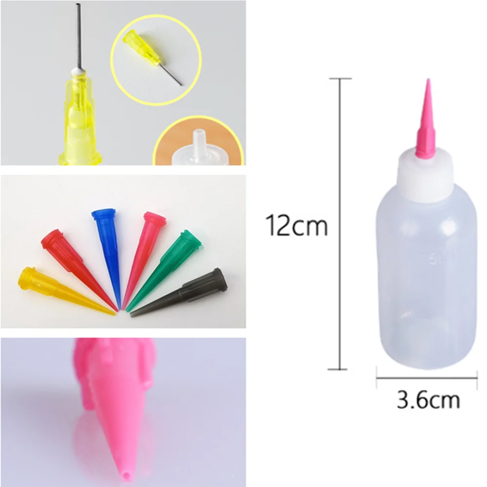 Polymer Clay Tools Pottery Tools Clay Sculpting Tools Pottery Sculpting Tools Clay Craft Tool 50ml Ceramic Art Squeeze Clay Bottle Multi-needle Point Line Texture Effect Creative Clay Decoration DIY Pottery Painting Tool