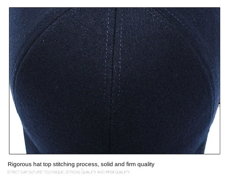 Men's Hat Autumn and Winter Wool Tweed Baseball Cap with Earflap Ear Protection Thickened Warm Fashion Dad Hat Trucker Cap 2021 Men's Hat Autumn and Winter Wool Tweed Baseball Cap with Earflap Ear Protection Thickened Warm Fashion Dad Hat Trucker Cap 2021