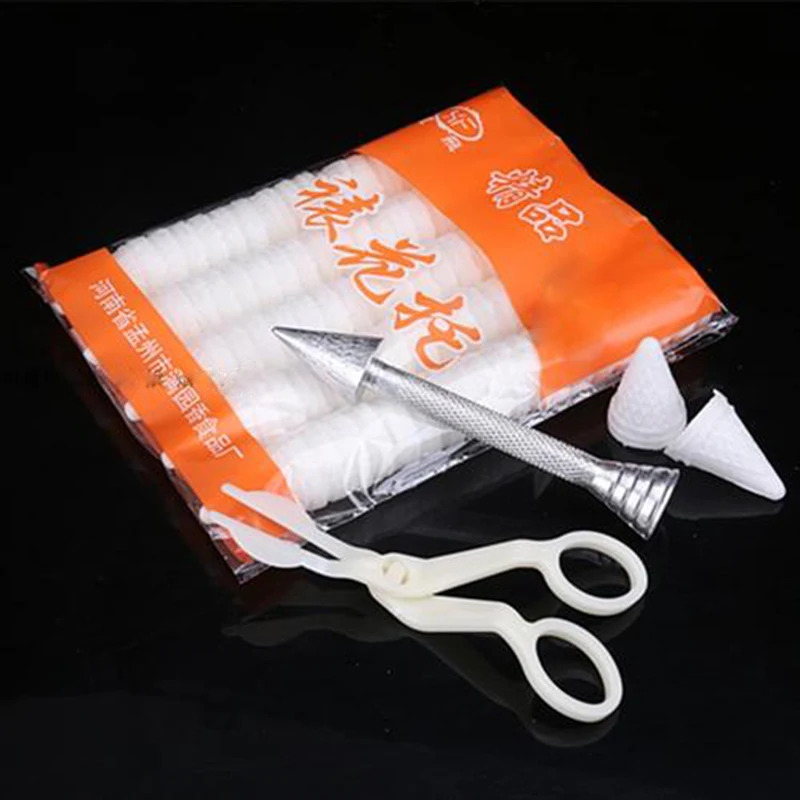 Glutinous Rice Cake Decorating Care Rose Flower Piping Care Dessert Decor Sticks Cone Holder Cake Piping Rod Scissors 90Pcs cake decoration,cake decorations,baking decorations,cake decorating tools,baking supply