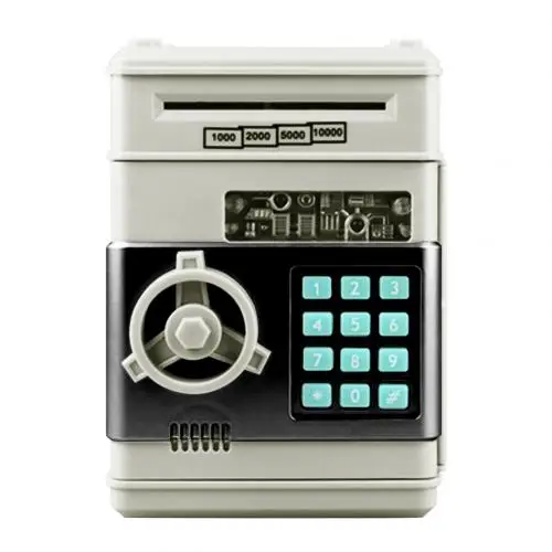 Детская коробка для экономии денег электронный автоматический кодовый замок депозит банкнота пароль коробка для экономии денег держатель Контейнер - Цвет: Серебристый