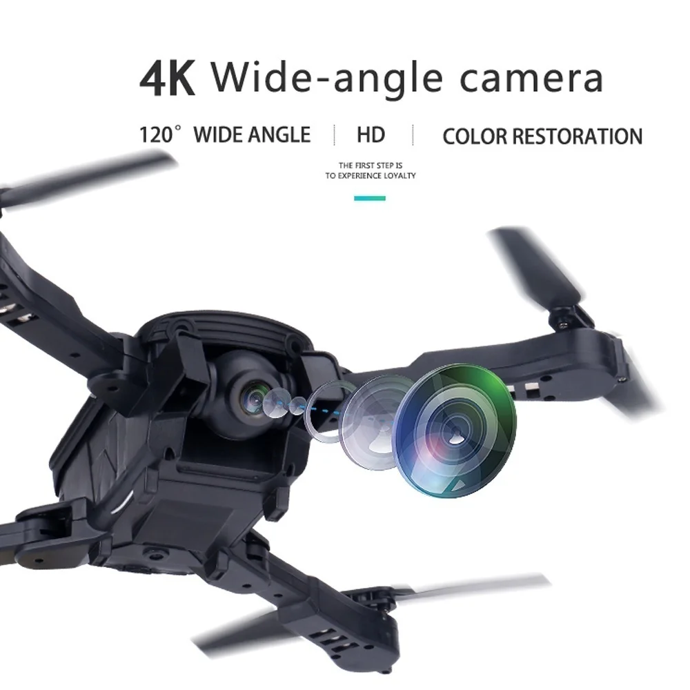 Широкоугольная камера 4 K/1080 P Радиоуправляемый Дрон WiFi FPV двойная камера управление жестами Дрон оптическое позиционирование потока удержание высоты