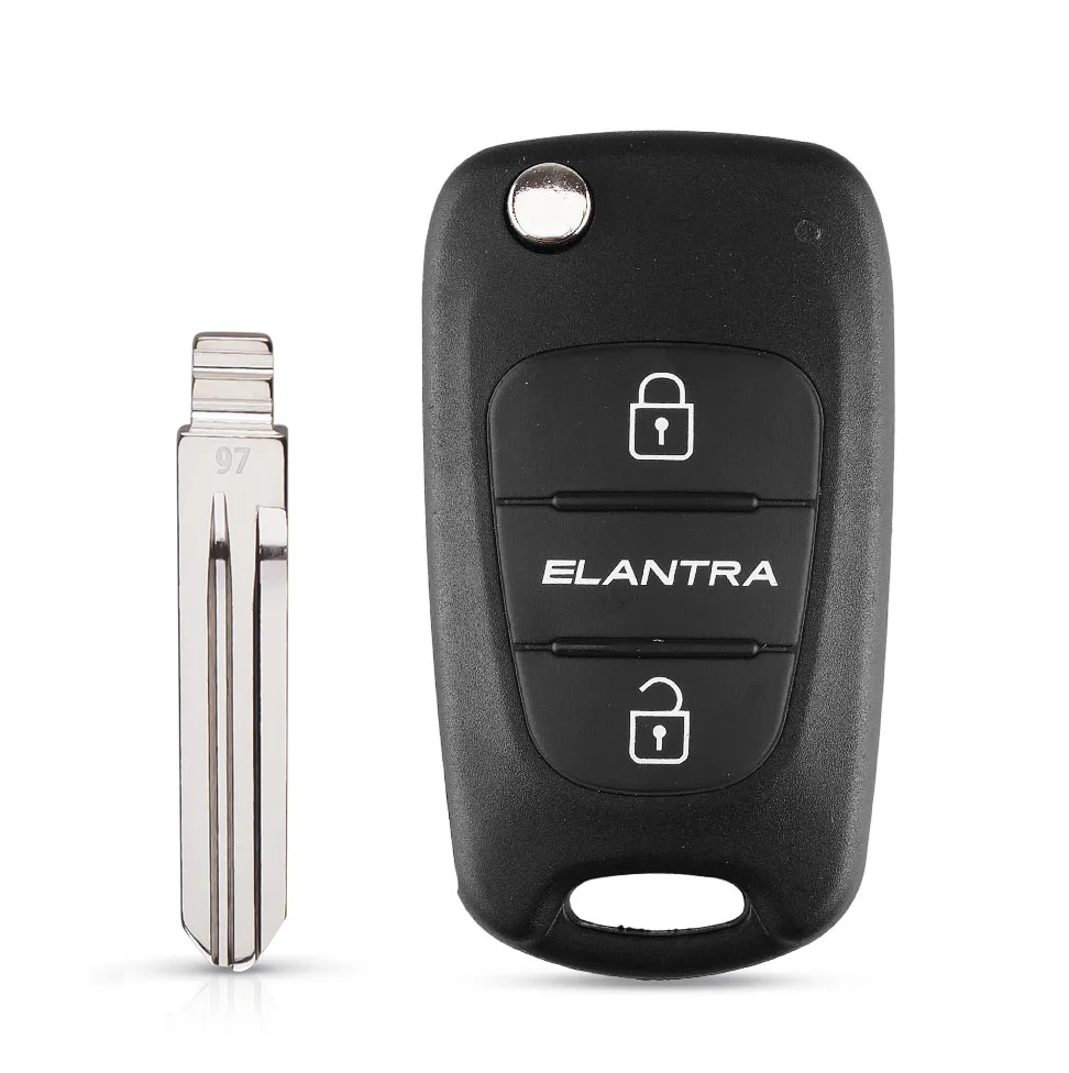 ELANTRA KEYYOU чехол для дистанционного ключа для hyundai I20 I30 IX35 I35 Accent Kia Picanto Sportage K5 3 кнопки откидной складной чехол для дистанционного ключа - Цвет: ELANTRA