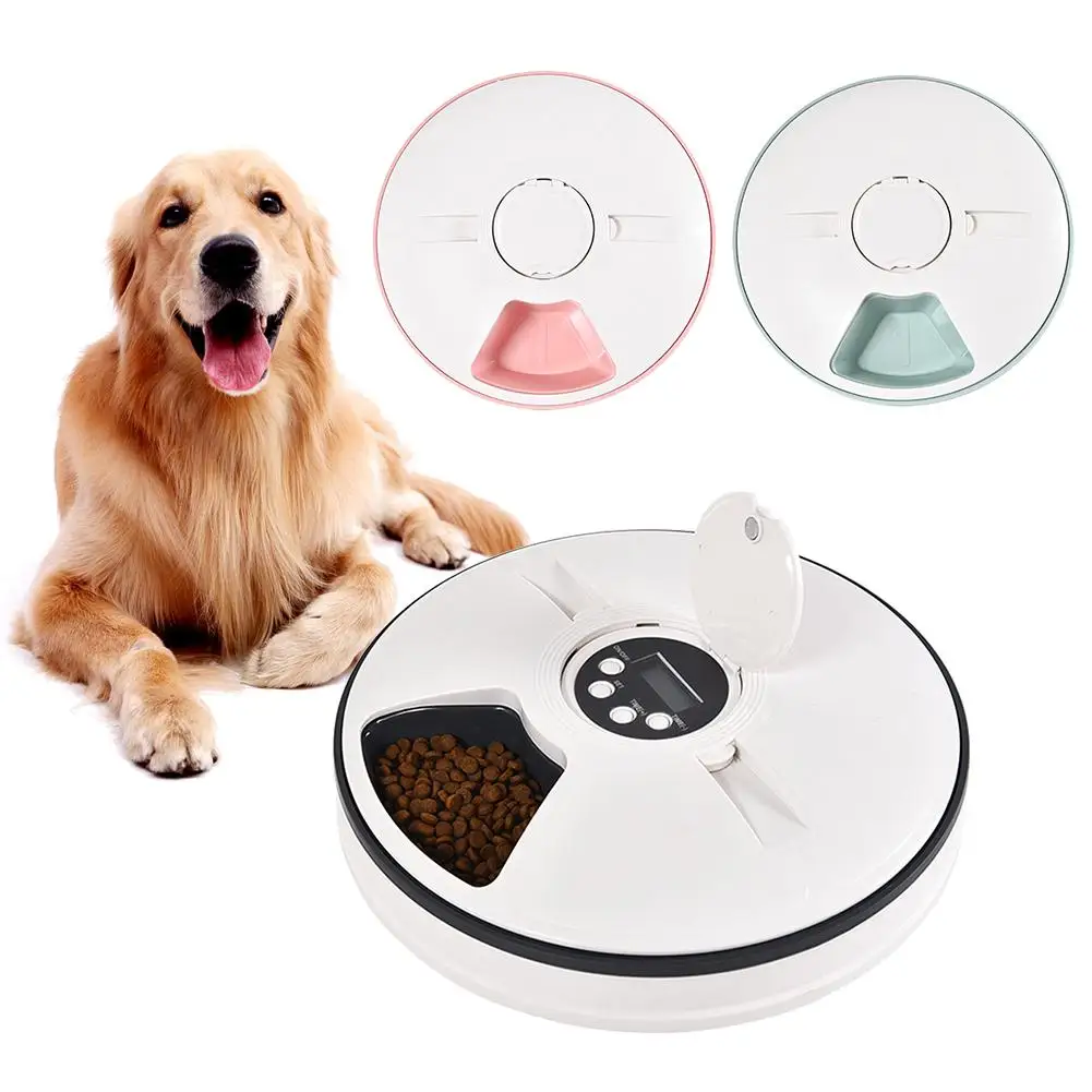 3 Automatic Pet Feeder Timing Feeder 6 Meals 6 Grids Cat Dog