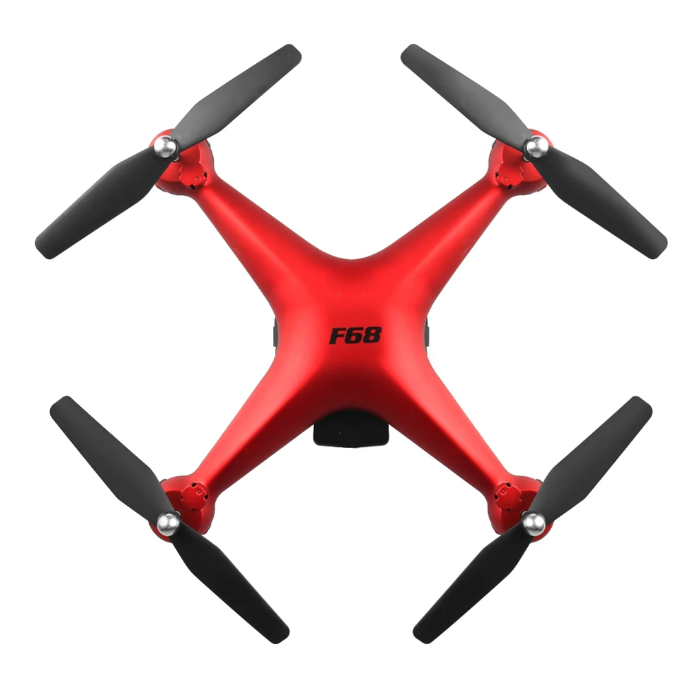 F68 Toys ABS Optical Flow RC Quadcopter Headless Mode Drone Real Time HD Camera Flying Gift Helicopter Track Flight Stable