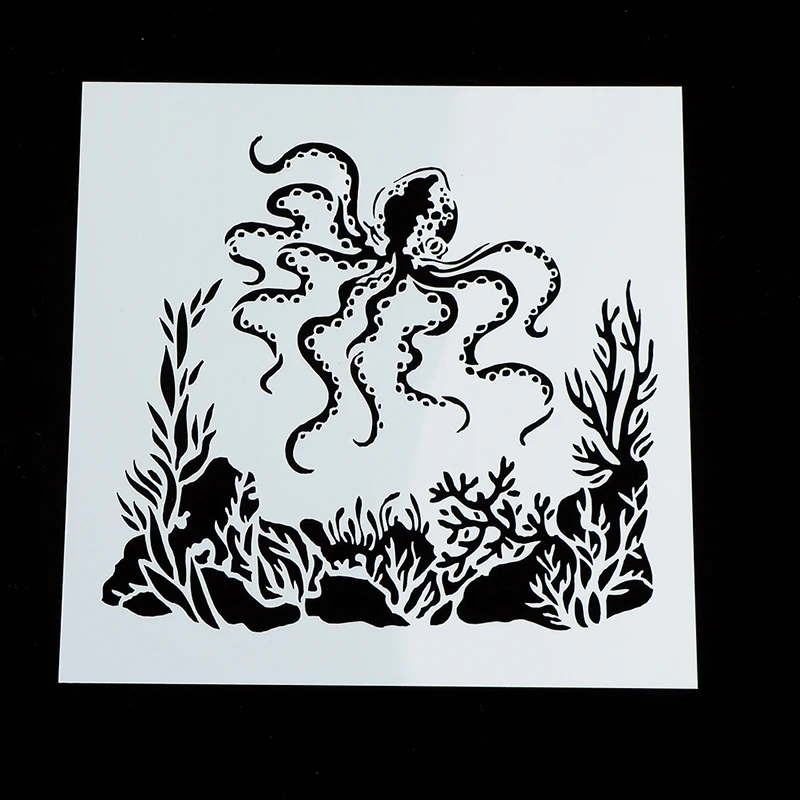 Hot Sale Painting Stencil octopus Shape Patterns Drawing Airbrush Kids Gift craft