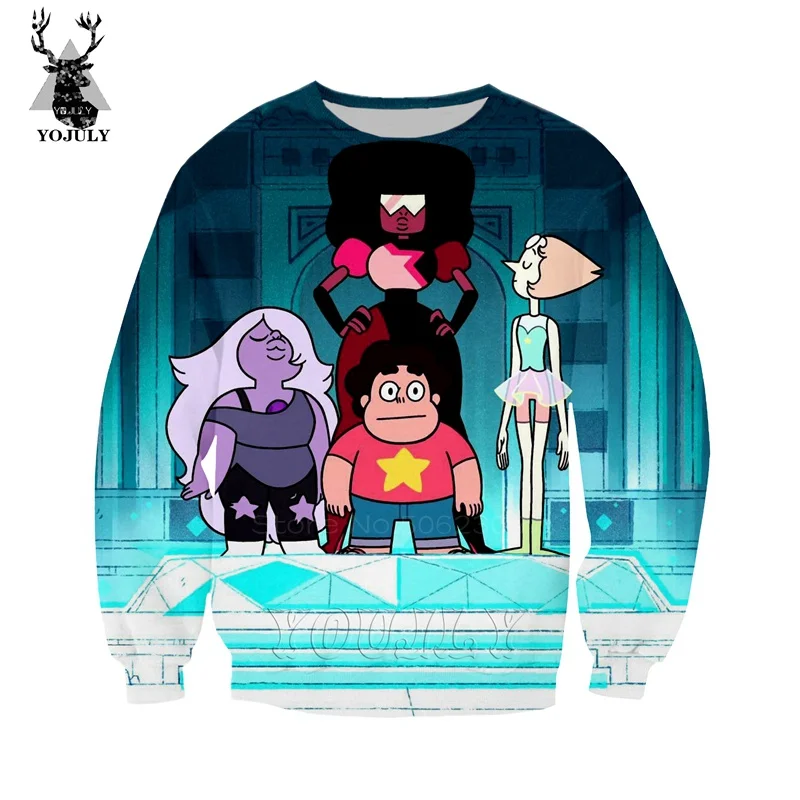 Steven Universe, толстовки, безбелая Мужская толстовка, зимняя, 3d принт, аниме, Харадзюку, хип-хоп, с круглым вырезом, уличная одежда, топы, странные вещи, w67 - Цвет: 5