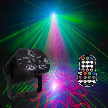 

LED Disco Light USB Recharge RGB Laser Projection Lamp Stage Lighting Show Home KTV For DJ Dance Floor 60 Patterns Xmas Party
