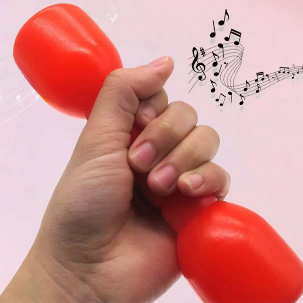 Kids Dumbbells Hand Weights Fitness Children Bodybuilding Training Anti Slip Plastic Dumbbell Shaking and Crisp Sound Baby Toys