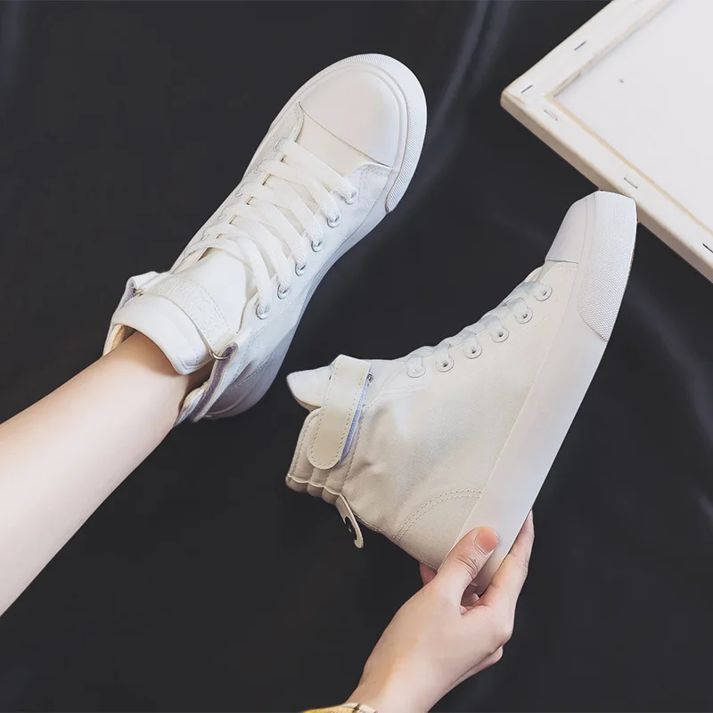 Новые кроссовки унисекс; zapatos de mujer; обувь с высоким берцем; Женская Осенняя мода года; Вулканизированная обувь; женская повседневная обувь на плоской подошве со шнуровкой