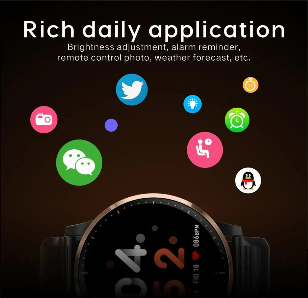 New Q20 Smart Watch Sports Waterproof Fitness Bracelet Heart Rate Sleep Monitor Fitness Tracker Blood Pressure Smartband