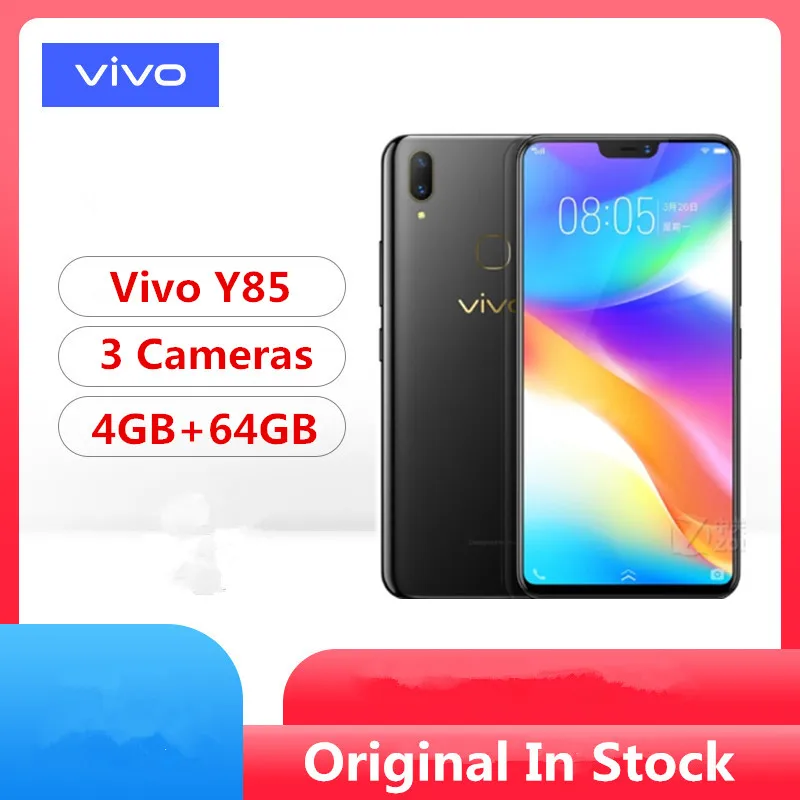 Vivo Y85 смартфон с 5 дюймовым дисплеем процессором Snapdragon 450 ОЗУ 4 Гб ПЗУ 64 ГБ 16 МП Android 8