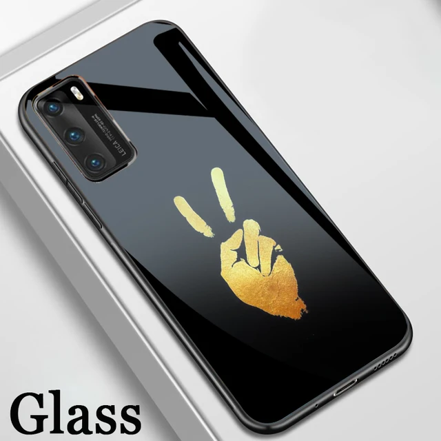 ciciber Luxury Vogue Cute Glass Case for Huawei P40 P30 P20 Honor 30 30S 20 10 Mate 40 30 20 P Smart 2020 2019 Lite Pro Funda W6393