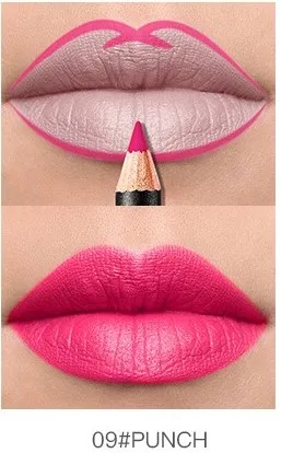 09 Pudaier12-color подводка для губ водостойкая прочная обесцвечивающая Обнаженная Блеск для губ матовая подводка для губ Губная помада ручка - Цвет: 09