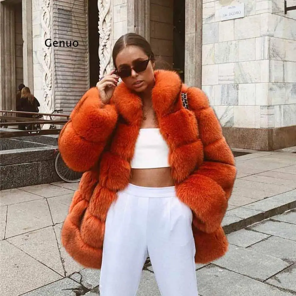 

Женское зимнее пальто с искусственным мехом, с воротником-стойкой