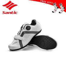 Santic MTB дорожный велосипед обувь Pro велосипедная обувь резиновая противоскользящая дышащая разблокированная