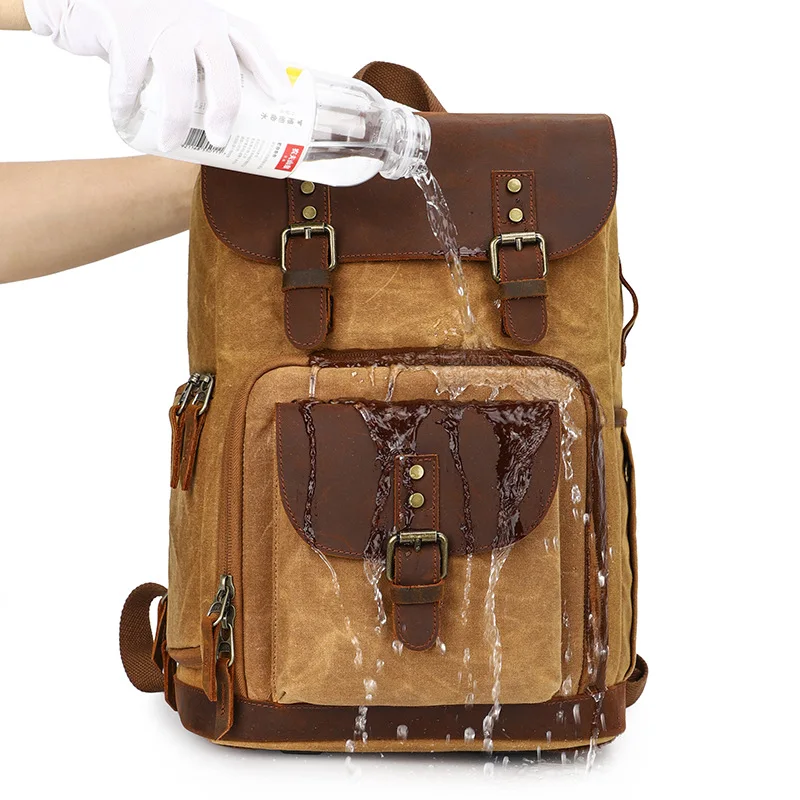 Mochila para Câmera Bolsa de Lona Impermeável para Fotografia Resistente ao Desgaste Organizadora para Câmera Dslr Mais Nova - Image 4