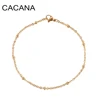 CACANA Stainless Steel Chain Bracelets For Man Women Gold Silver Color For Pendant Gold beads Donot Fade Jewelry N1840 ► Photo 2/5