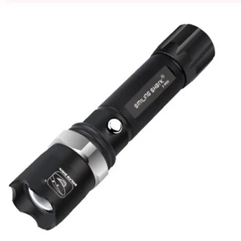

Rotary zoom led rechargeable hand-held flashlight waterproof riding aluminum alloy multi-function glare flashlight