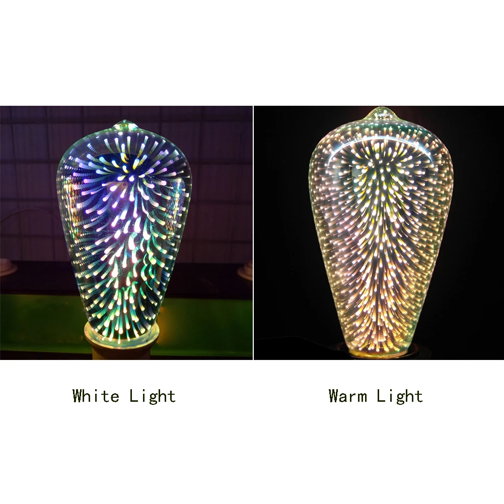 Фейерверк стекло звезда E27 домашний декор RGB Винтаж RFID Блокировка Рождественский ночной Светильник СВЕТОДИОДНЫЙ 3D лампа
