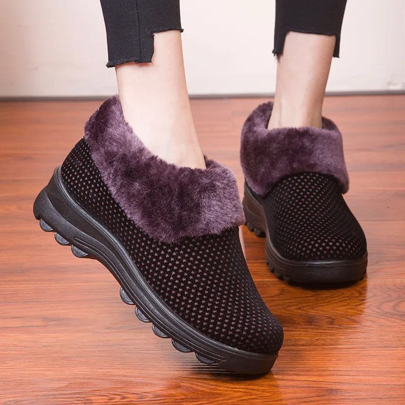 2020 Women's Winter Boots Keep Warm Female Shoes High Quality Ankle Boots For Women Chunky Womens Shoes Zapatos De Mujer