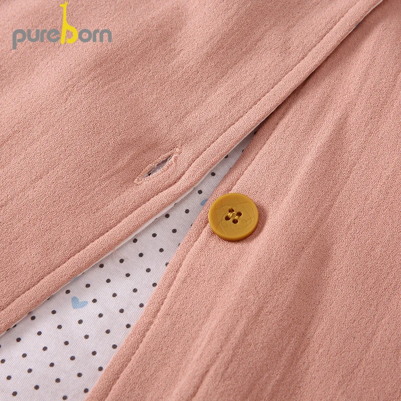 Детское пончо с капюшоном Pureborn хлопковое стеганое плотное верхняя одежда для