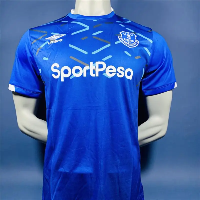 Umbro, Футбольная форма для взрослых, командный спортивный костюм, футбольные майки, рубашки для мужчин, европейская футбольная рубашка с принтом Эвертон, одежда - Цвет: Blue