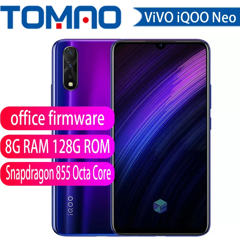 Мобильный телефон vivo iQOO Neo, 8 ГБ, 128 ГБ, 6,38 дюйма, Восьмиядерный процессор Snapdragon 855, 3 камеры, 4500 мАч, смартфон, 33 Вт, зарядка