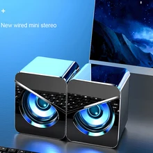 

Computer Speakers PC Sound Box Stereo HIFI Sound With LED light USB Wired for Desktop Computer Laptop