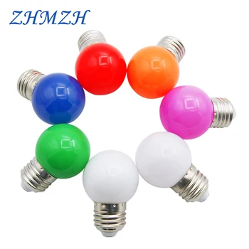 6 Stks/partij 220V E27 Led Kleurrijke Lamp SMD2835 Spaarlamp Voor Vakantie Decoratie 5 Leds Bombillas 8 kleuren Led Verlichting