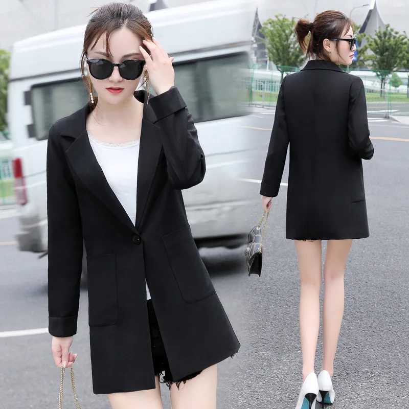 

Small Suit Coat Women's Spring And Autumn Black And White with Pattern 2019 New Style Korean-style British-Style Casual Online C