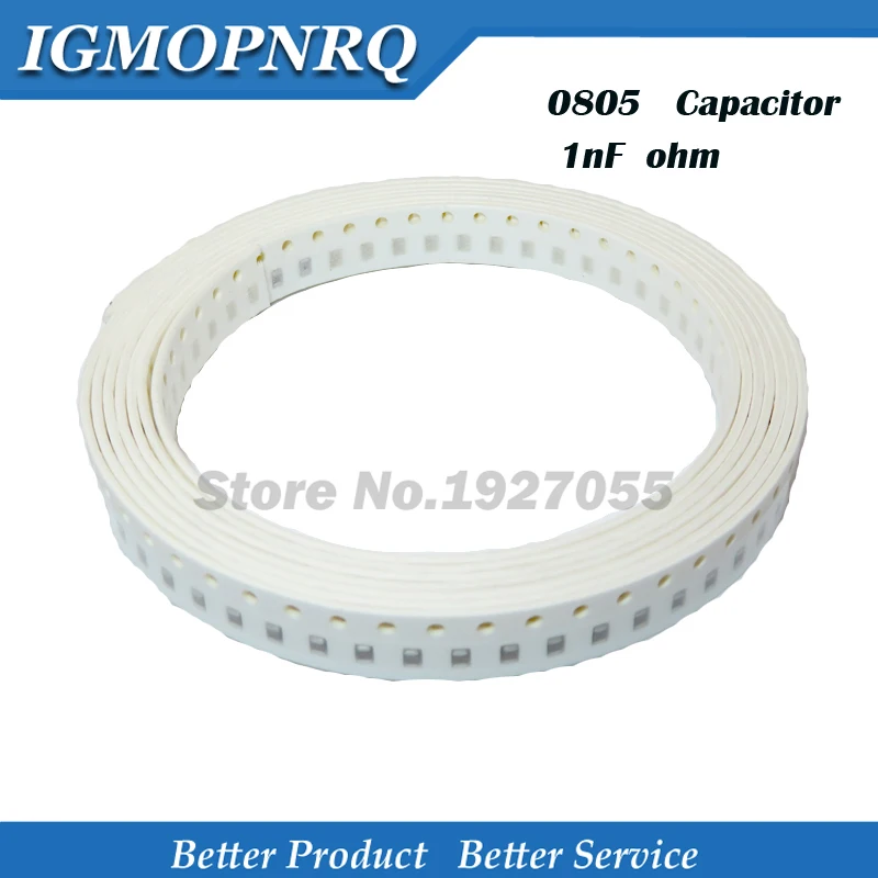 100 шт. 0805 1 нФ 102 X7R ошибка 10% 50 в SMD керамический конденсатор толстая пленка чип