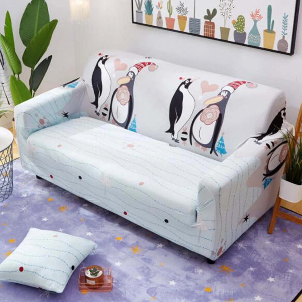 Geometric/ Cartoon Sofa Elastic Stretch Universal Sofa Covers Sectional Throw Couch Corner Cover Cases for Furniture Armchairs