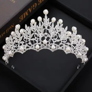 

Rhinestone Wedding Crown Silver Bride Tiaras Crown Headdress Hair Accessories for Women Wedding Bridal Headpiece