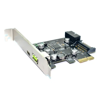 

Type C Fast Charge Add On 19PIN Easy Apply PCI-E To USB3.1 Expansion Card SATA Mini Adapter Accessories Riser Computer 5Gbps