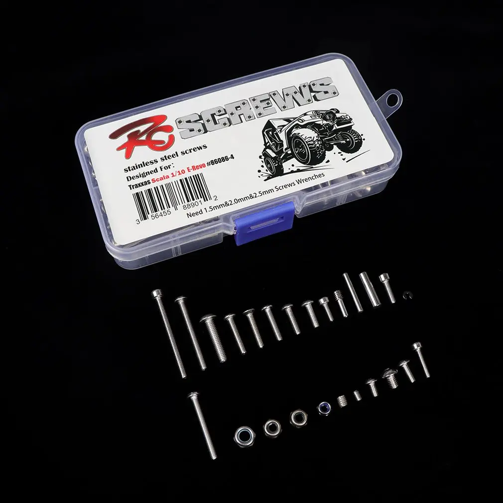 

Stainless Steel Hex Nut Set Screw Box For 1/10 Rc Crawler Car Axial Scx10 Ii 90046 90047 Professional Fashion