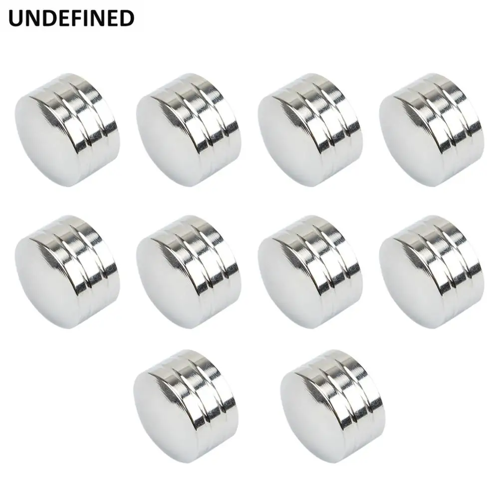 Motorcycle Screw Caps Chrome Motorcycle Head Bolt Cover Schrauben Screws Topper Caps CNC For Harley Touring Road Glide Twin Cam Sportster Dyna Softail