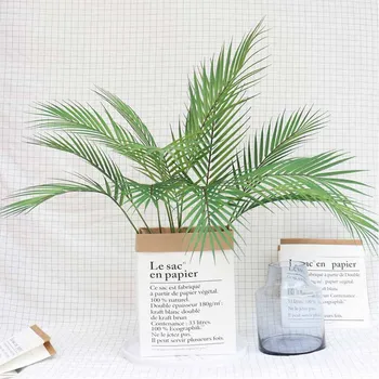 

1pc Nordic Simulation Plant Palm Tree Green Plant Phoenix Tail Bamboo Leaf Garden Home Wedding Party Table Artificial Decoration