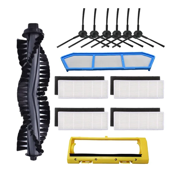 iLife A40 A4S Polaris PVCR 0826 0726W Amibot Spirit ICE H2O Smart Robot Gutrend Style 220 Main Side Brush Hepa Filter Mops Parts Set 7