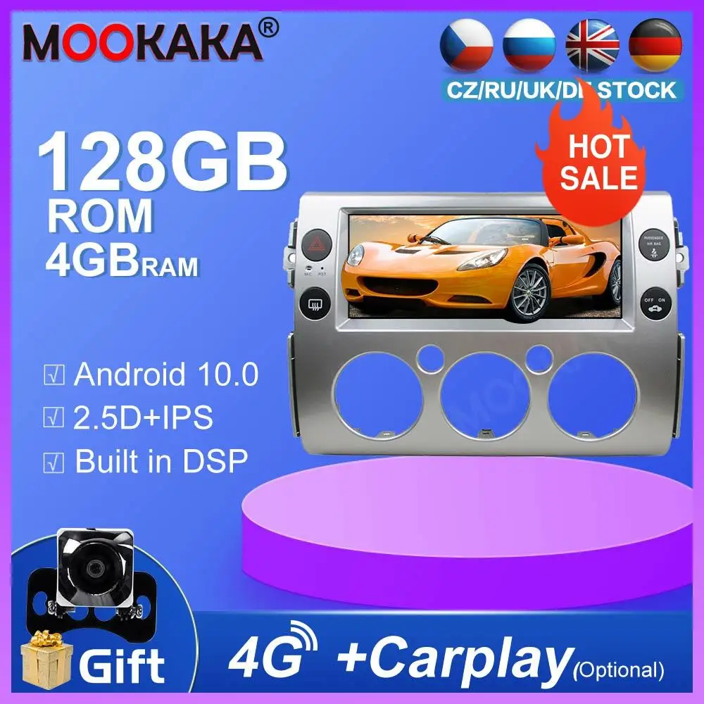 

4+128GB Android10.0 Car GPS Navigation For Toyota FJ Cruiser 2007-2018 Stereo Multimedia Player Auto Radio Head Unit Carplay Dsp