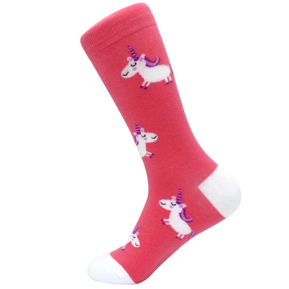 Vibrant Cartoon Cotton Crew Socks - Fun & Comfy Style