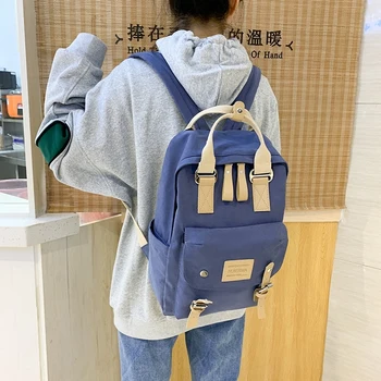 

2020 Fashion Backpack Women Nylon Shoulder Bag 15.6 Inch Laptop Rucksack New School Bag Teenager Large Capacity Mochilas Female