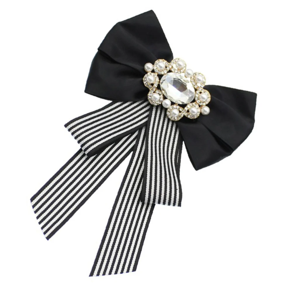 1 Pc Business Wear Shirt Bow Tie Cloth Exquisite Bowknot Neck (Black White) | Мать и ребенок