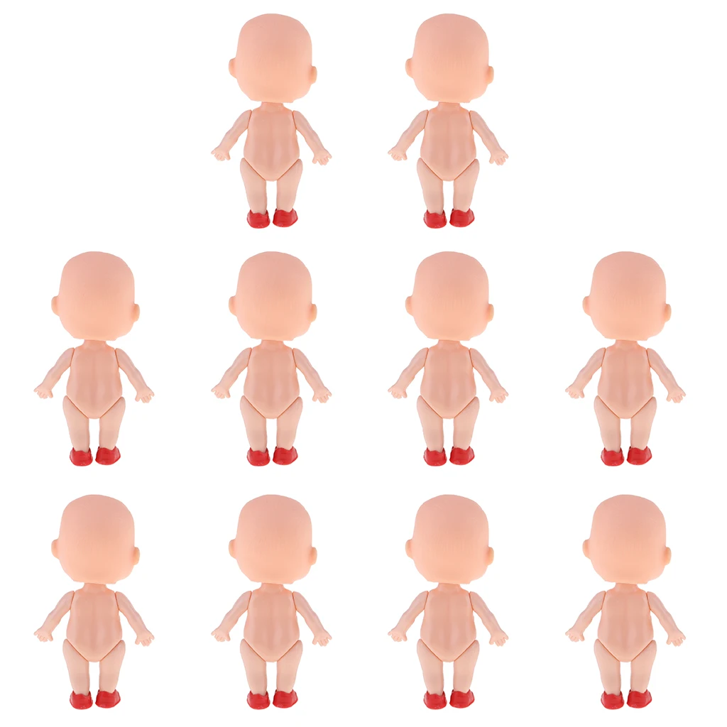 Realistic Newborn Doll Sleeping Mini Baby Doll  Body Mold Bath Toy 10pcs
