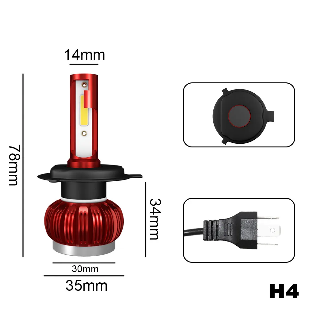 Ароуз H11 881 H1 H4 H7 9005 HB3 9006 HB4 светодиодный фары лампы COB 36 Вт 4000LM 6000K Автомобильные светодиодные Автомобильные фары Противотуманные фары 12v 24v K1