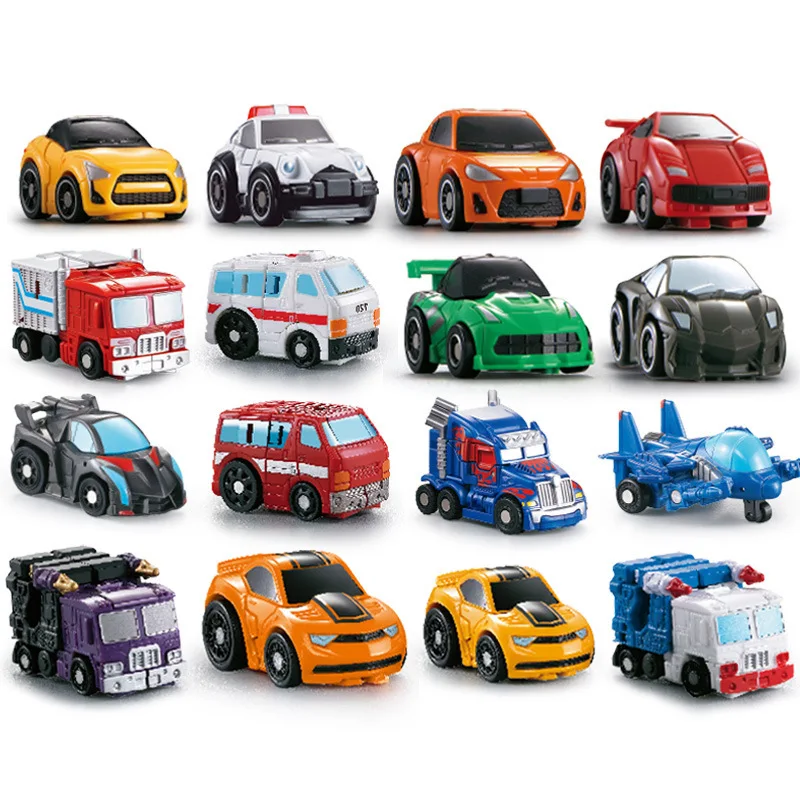 

King wei jiang Cute Mini Hunting War Q Car Full Set Transformation Toy Jingang Men's CHILDREN'S Car Robot