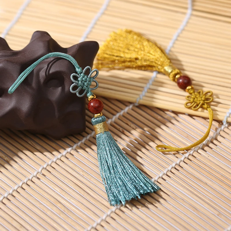 5Pcs High Quality Bead Chinese Knots Tassels DIY Jewelry Garment Curtain Supplies Hand Making Charms Pendants Crafts Fringe